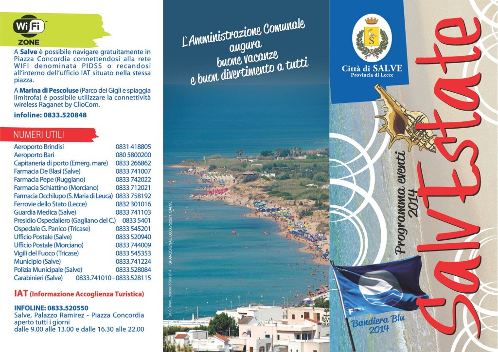 Copertina programma estivo Salve 2014 Pescoluse